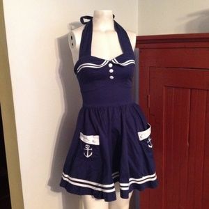 Hell Bunny  Pin-up Sailor Dress Ladies size SM/ MD
